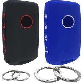 GFDesign 2 Pcs Silicone Key Fob Cover Remote Case Keyless Protector Compatible with 2021 2020 2019 Mazda 3 6 CX-30 CX-5 CX-9 WAZSKE11D01 662F-SKE11D01 4 Buttons