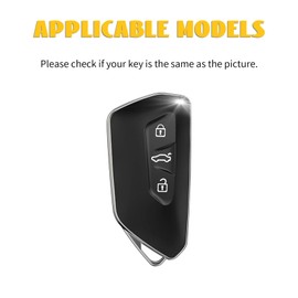 OFF WE GO Key Cover Car Key Cases for VW Golf 8 MK8 Skoda Octavia 8 Enyaq Cupra Born Formentor Seat Leon Ateca Tarraco Key Cover Car Key Case Key Box Protective Casing Blue