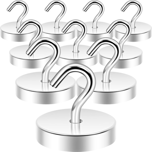 Neosmuk Magnetic Hooks,80lb Heavy Duty Earth Magnets with Hook for
