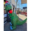 Gemmy 8.5ft Chistmas T-Rex Biting Ornament Christmas Inflatable