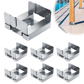 6pcs 6"x6" Post Base Anchor Concrete Deck Post Bracket Kit with 1" Standoff for Deck Patio/Gazebo/Pergola