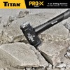 Titan Pro-X 63704 4lb Drilling Hammer, Dual-Face Sledge with Cross-Pattern