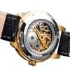 FORSINING Men's Skeleton Steampunk Mechanical Watch Black Mechanical Watch for