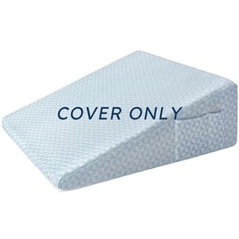 COLDHUNTER 10" Wedge Pillow Cover Soft and Breathable Replacement Cover Blue, Only One Cover