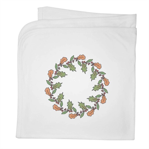 'Autumn Wreath With Berries' Cotton Baby Blanket/Shawl (BY00037914)