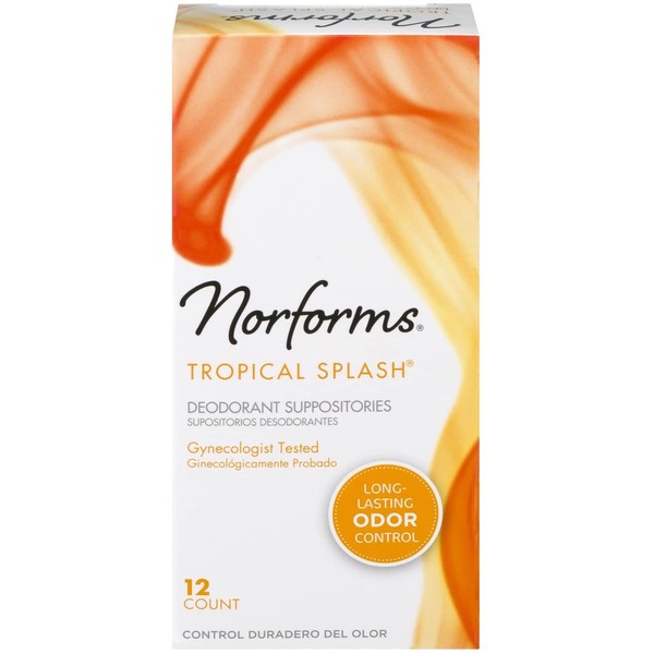 Norforms Feminine Deodorant Suppositories - Tropical Splash - 12 ct - 2 pk