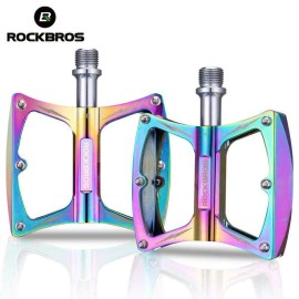 ROCKBROS NEW Bicycle Pedals 9/16 Colorful Aluminum Alloy Sealed Bearing Lightweight