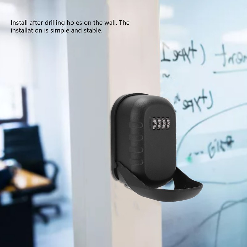4 Digit Security Key Lock Box Wall Mount Portable Large