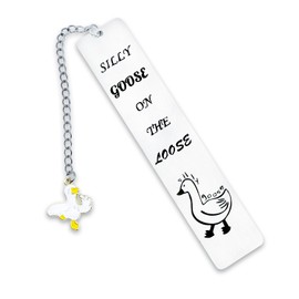 Cute Bookmarks for Bookish Book Lovers Funny Silly Goose Book Mark Gifts for Women Reading Accessories Book Marker Birthday Christmas Back to School Book Club Gifts for Bookworm Bookmate