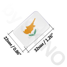 Skino Eu® 2 x 3D Stickers Cyprus Flag F 105