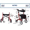 Replacement Parts for Drive Nitro Rollator, 10266 (5.Red Backrest Knob