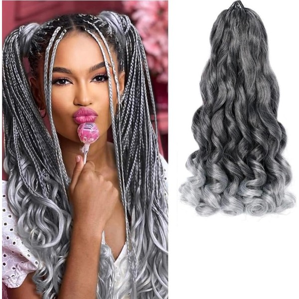 RUACH French Curl Braiding Hair Extensions 24inches 600g (4packs of