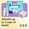 Because Overnight Incontinence Pads for Women – Moderate-to-Heavy Absorbency for
