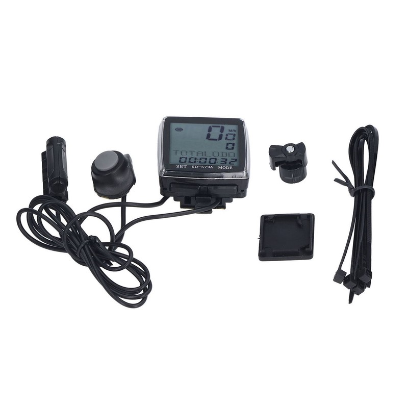 Bike Computer Wired Waterproof Bicycle Odometer Speedometer with Backlight Display