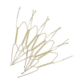 Operitacx 5pcs W-Shaped Spring Plate Hangers Wall Mount Coat Rack for Home/Commercial Use Sturdy Wire Shelving Hooks