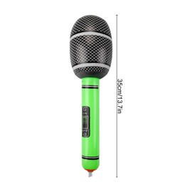 Rumyve 4Pcs Inflatable Microphones - Durable Kids' and Adults' Pretend Play Microphone Toys - Party Supplies and Gifts (4 Colors)