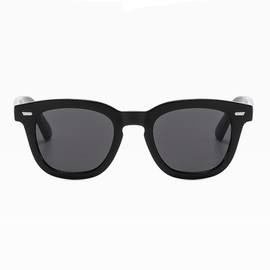 YAMEIZE Retro Round Sunglasses for Women - Men Vintage Small Circle Sunglasses Classic 90s Round Sun Glasses UV Protection (Light Black Grey)