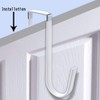 Over The Door Hook White -3Pcs Stainless Steel The Door