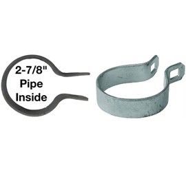Jake Sales 2-7/8" Brace Band for Chain Link Fence - Use for 2-7/8" Outside Diameter Post/Pipe - Galvanized Chain Link Brace Band