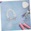 COHEALI 50Pcs White Elastic Cord String with Metal Barbs Fastener