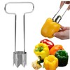 LABRIMP Stainless Steel Pepper Core Remover Compact Jalapeno Corer for
