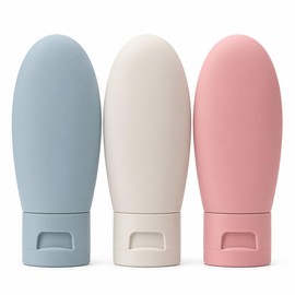 Travel Bottles, 3 Piece Leakproof Squeezable Containers