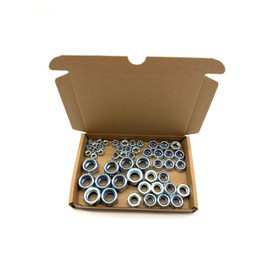 50Pcs Nyloc Nut Assortment Box | M6, M8, M10, M12, M16 | Box of Self Locking Nuts With Nylon Inserts