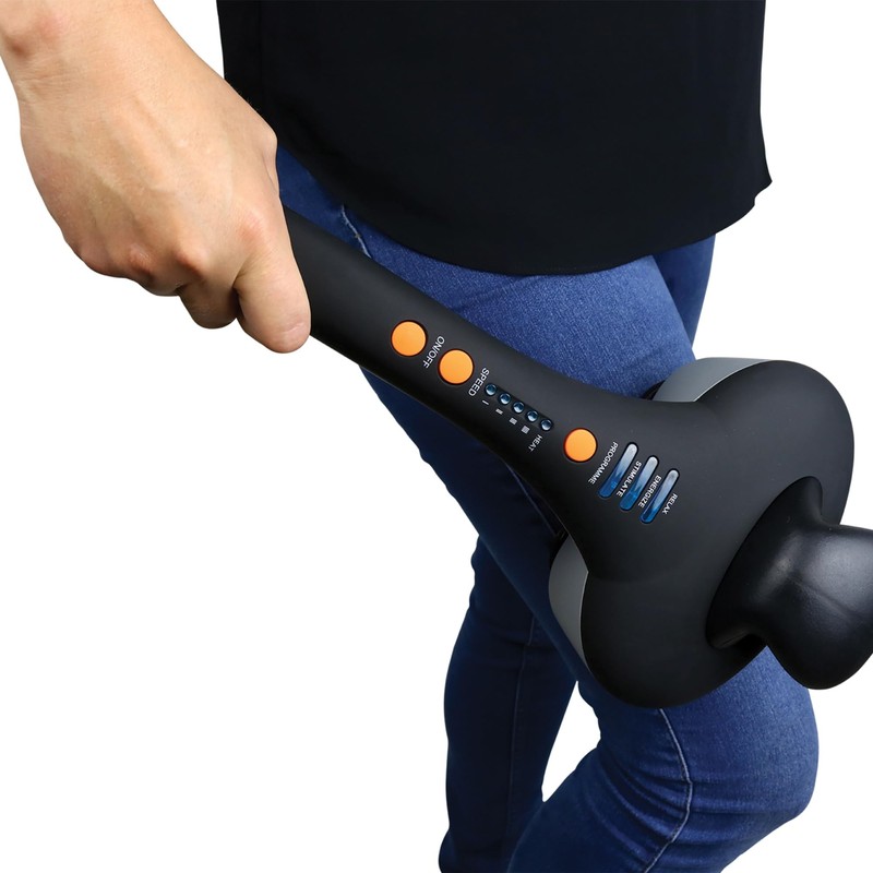 Relaxus Professional Touch Handheld Massage Wand. Variable Heads, Speeds, and