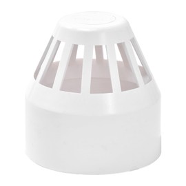 4in.PVC DWV Termination Vent Pipe End Cap Cover Grate Coupling Drain Covergutter Guard for PVC Fitting Adapter White