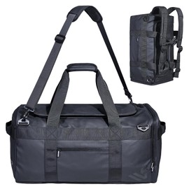 HIMZ WARRIOR Duffle Backpack Heavy Duty for Men 50L Multifunction Travel Duffel Bag Water Resistant Large Capacity Hand Bag for Gym Sport Black…