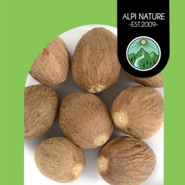 Whole nutmeg (125g, 4.4 oz), 20-25 pcs, 100% natural whole nutmegs, without additives, vegan, nutmegs whole