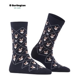Burlington Women's Corgi W So Cotton Patterned 1 Pair Socks, Black 3000 3.5-7