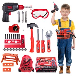 Vykor 35 Pieces Kids tool set,Tools Toys With Screwdriver Nuts And Wrenches,Christmas and Birthday Educational Toy Gift for For Children Ages 3+ Years Old
