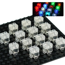 Pamvava Light Up Bricks Accessories Kits, 2x2 Classic Transparent LED Light Brick Pac...