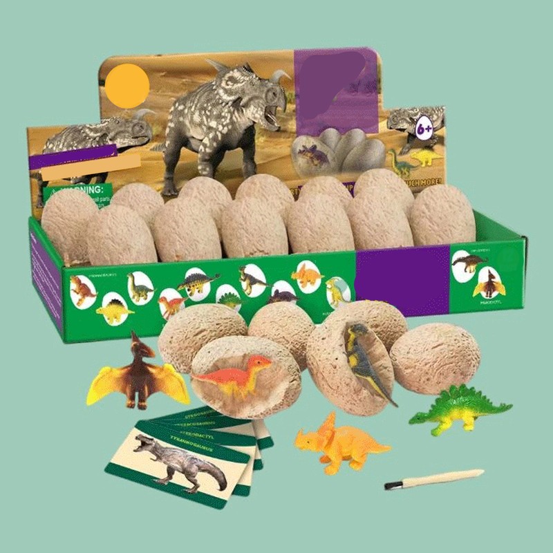 Dinosaur Egg Excavation Kit Jumbo Egg Unearth 14 Different Dinosaurs