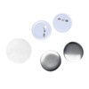 100 Set Pin Back Button Parts 2.3in Diameter Tinplate Plastic