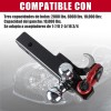 Enganche Remolque 3bolas 1-7/8,2-5/16 ,3/4, 10000lbs Negro