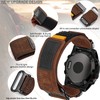 Soft Suede Leather Watch Band, 26mm Military Strap Compatible with