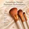 Glamza 12-Piece Make-up Brushes Set with Metal Case, Gold and