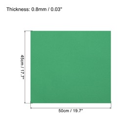 sourcing map EVA Foam Panels Light Green 19.7 x 17.7 Inches 0.8 mm Thick Craft Foam Panels for Costumes Arts and Crafts Projects Pack of 5