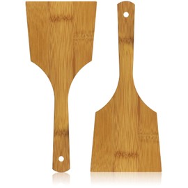 Morikuru TK04-12 Japanese Okoyaki Spatula, Length 11.2 inches (28.5 cm), Large, Bamboo, Wooden, Custom Baking Spatula, Set of 2