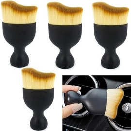 MOCOFLY（4pcs） Cepillo de Limpieza para Automóvil, Cepillo para Quitar el Polvo, Cepillo para Detalles, Herramienta de Limpieza de Polvo para Limpiar e