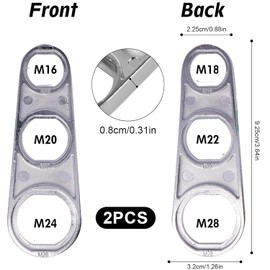 Bestgle 2 Pieces Faucet Aerator Removal Wrench Tool,Multi-Use Faucet Aerator Key Wrench Replacement Parts M16/M18/M20/M22/M24/M28