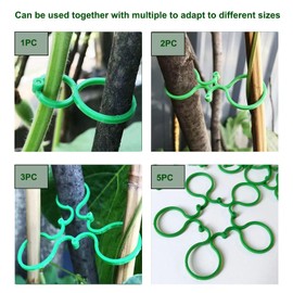 sundrerfect Secure Plant Clips, Plant Clips, Pack of 100, Small for Trellis and Attachment, Plant Clips, Green Plant Clips for Tomatoes, Plant Clips Tomatoes Cucumbers (Green)