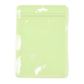 LiQunSweet 100 pcs 10x7.5 cm Macaron Green Yellow Plastic Ziplock Bags Mini Holographic Resealable Foil Pouch for Small Business Travel Items Jewelry Storage