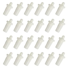 QUARKZMAN 7.5 mm Cabinet Door Repair Pins 24 Pieces Plastic Silencer Replacement Pins Spring Axle Loaded Pins Furniture Door Plate Connector for Roller Shutter Kitchen Cabinet White