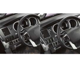 NVCNX Real Premium Carbon Fiber for Toyota 2nd Gen Tacoma Accessories 2005-2015 2006 2007 2008 2009 2010 2011 2012 2013 2014 Car Dash Board Dashboard Panel Cover Interior Trim Kit Sticker Decal 7PCs