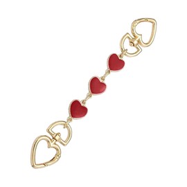 Women Purse Strap Extender Purse Chain Bag Extender Purse Chain Strap Replacement Chain Handbags Bag Exquisite Extension Chains for DIY Handbag Purse Shoulder Bag (1xLove-Red)