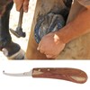 Steel Hoof Knife with Wooden Handle Pointed Cattle Livestock Hand