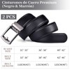 ZESTPIE 2 Piezas Cinturones Hombre Alta Calidad Automático de Hebilla